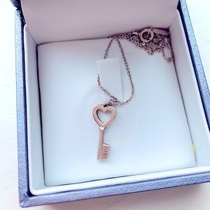 Tiffany & co heart key necklace